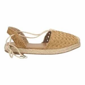 NEW LOVE RIO women's crochet lace up shoe in tan
